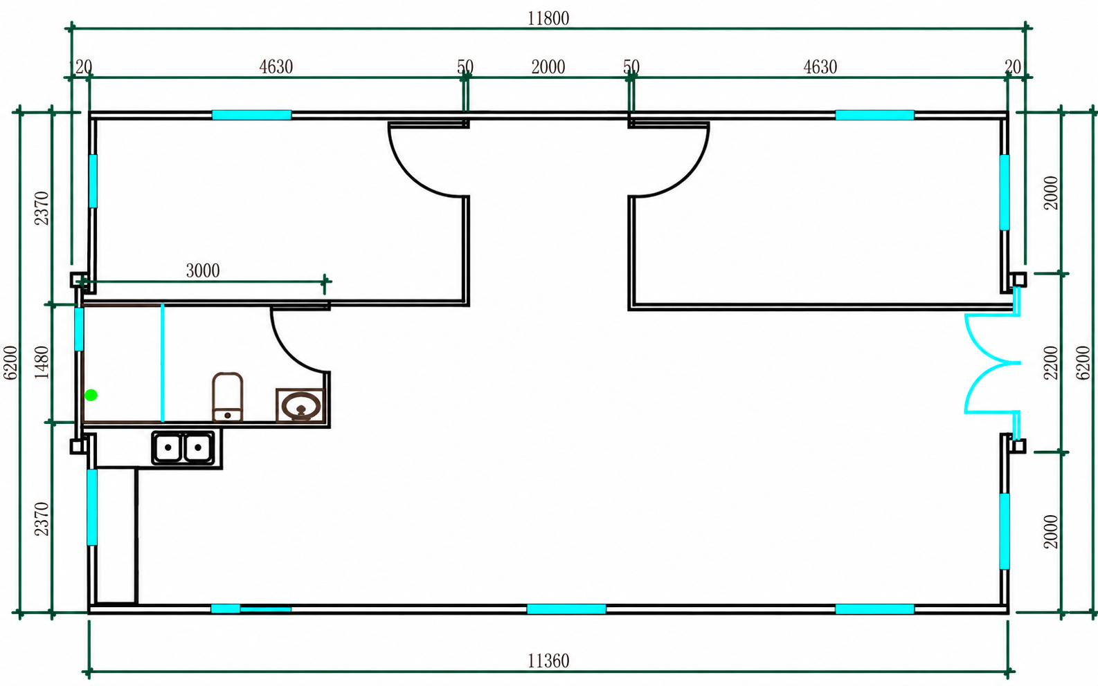 Plano de referencia 40 K del proveedor, sin escala de impresión. No sirve para contar estancias ni para tomar cotas.